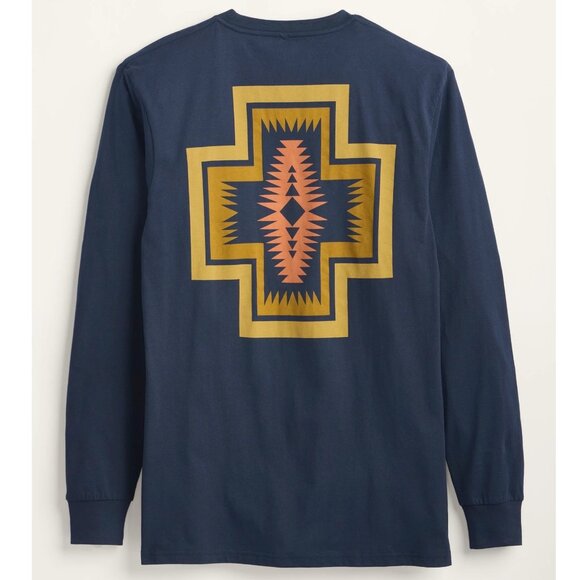 Pendleton Other - Pendleton Harding Graphic Tee M Navy Cotton Long Sleeve NWT Southwest Pattern